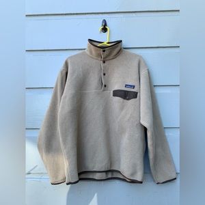 Patagonia Synchilla Snap T Fleece Pullover Jacket Tan